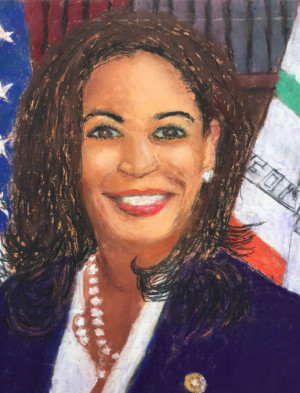 02 - "Kamala Harris" by Peter Cain - Pastel - 8"x10" - NFS - contact peterjogr@comcast.net