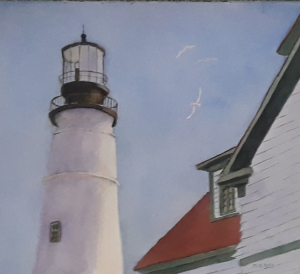 05 - "The Sentinel" by Mary Kelly - Watercolor - 16"x18" - $450 framed - contact dorea1@yahoo.com