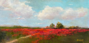 09 - "Ruby Fields" by Jeannette Corbett - Oil  - 12"x24" - $2000  - contact jeannette_corbett@yahoo.com
