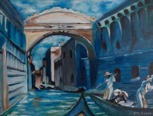 11 - "Romantic Venezia" by Caroline McGrane - Oil  - 18"x24" - NFS - contact carolinemcgrane47@gmail.com