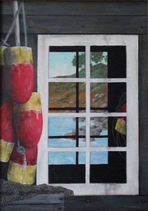 14 - "Lobster Shanty III" by Frank Tomasello - Acrylic - 14"x19" - $300  - contact f_tomasello@comcast.net