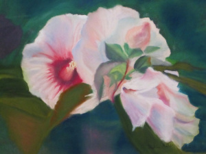 18 - "Hybiscus" by Sylvia Gelb - Pastel - 16"x20" - NFS - contact gelbhope@verizon.net