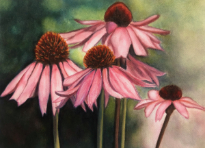 37 - "Exuberance" by Shaila Desai - Watercolor - 12"x9" - $350 framed - contact rdesai36@yahoo.com