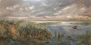 38 - "Heading South" by Sheila Falco - Oil - 20"x10" - $275  - contact sfc0224@gmail.com