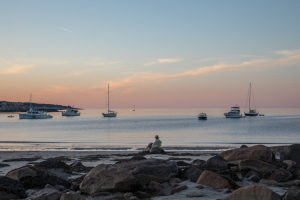 45 - "Rockport, MA – Front Beach Sunset" by Mark Bankoff - Photograph - 18"x12" - $60  - contact mbankoff@comcast.net