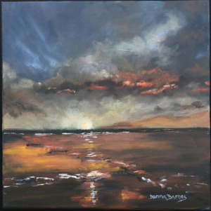 58 - "Horizon" by Donna Barnes - Oil - 12"x12" - $175 framed - contact ddtbarnes@gmail.com