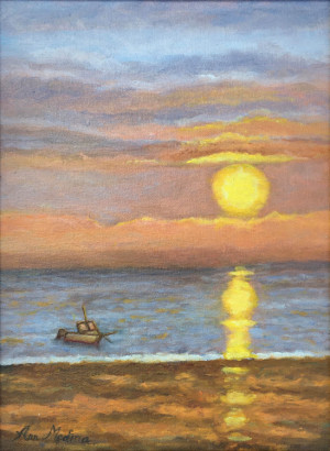 63 - "Ipswich Sunrise" by Ann Medina - Oil - 9"x12" - $295 framed - contact aemedina4@verizon.net
