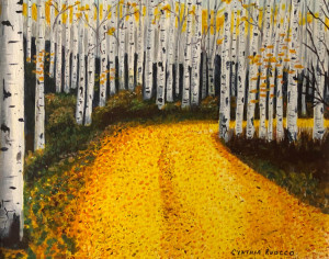 72 - "Birch Splendor" by Cynthia Ruocco - Acrylic - 11"x14" - NFS - contact cindiruocco@yahoo.com