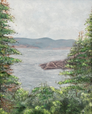 76 - "Acadia National Park" by Ellen Sinkewicz - Acrylic - 16"x20" - $350  - contact esinkewicz@gmail.com