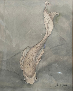 33A. Silver Koi by Joyce Fukasawa