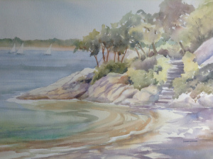 13B. Half Moon Beach by Louise Anderson
