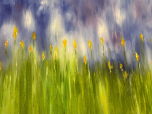 43A. Yellow Matchstick Flowers by Emma Deirmendjian