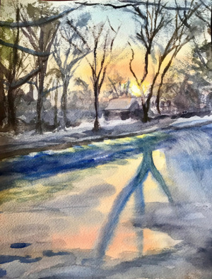 19B. Winter Sunrise  by Ruth Clark