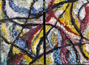 "Connections" 2  24"x36" Acrylic