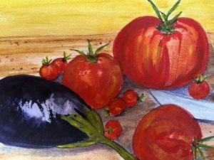 Eggplant and Tomatoes