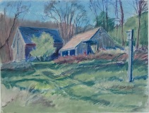 “Moose Hill Bird House” 8½” x 11” Pastel