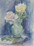“Silk Roses” 12” x 9” Watercolor