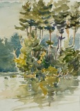 “August at Reservoir” 12” x 9” Watercolor