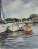 “Boats After Sargeant” 12” x 9” Watercolor