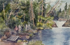 “Hikers in Finland” 9” x 14” Watercolor