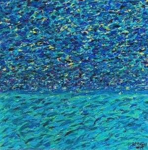 Evening on St. John 8 x 8 Acrylic on Canvas 