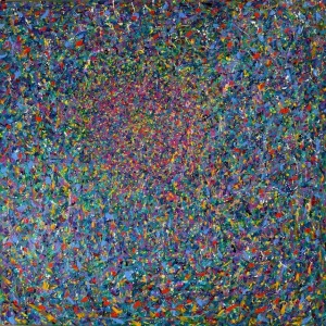 Heart’s a Glowing 36 x 36 Acrylic on Canvas