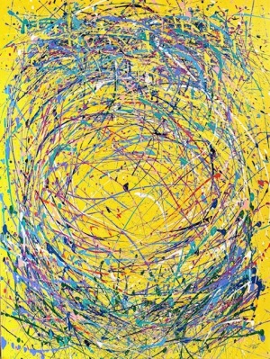 Hula Hoops 48 x 36 Acrylic on Canvas
