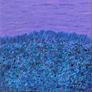 Tranquility at Days End 8  x 8 Acrylic on Canvas Board July 2024