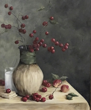 Berries, Fruit, Milk and Cracker