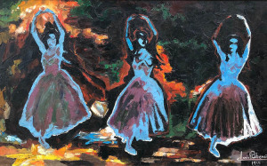 "Dancers"  22"x36"  Oil