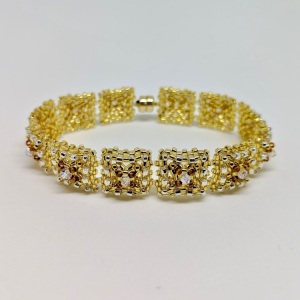 Gold Filigree Bracelet by Leslie Chang