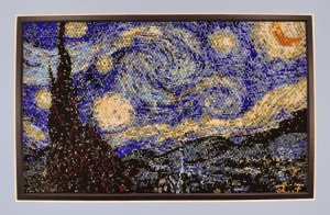 Starry Night Miyuki Delica Beads 11.25x6.75 by Leslie Chang