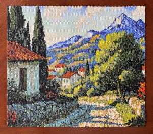 Italian Landscape Miyuki Delica Beads 9.75x8.5 by Leslie Chang