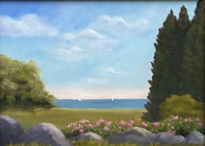 Seaside, Oil on canvas by Mary D Kelly