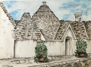 Trulli buildings of Alberobello, Italy,  A UNESCO World Heritage Site  by Louise Pellegrino
