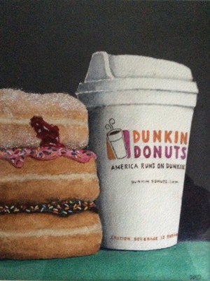 Dunks  Watercolor by William Deveney