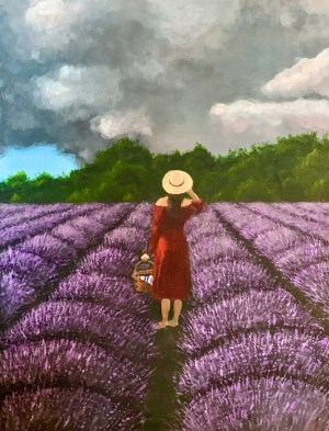 Provence, Acrylic on Canvas Board by Priscilla March