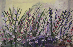 "Wildflower 4"  12"x18"  Acrylic