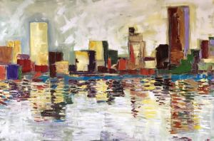 "Reflection Boston"  24"x36"  Oil