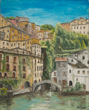 "Lake Como"  24"X30"  Oil